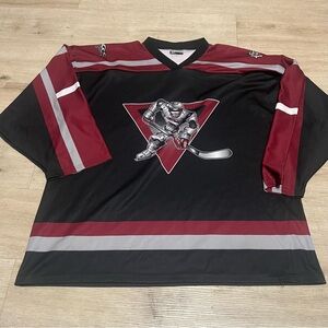 NAHL Motor City Machine Metal Jackets‎ Jamestown Ironmen Hockey Jersey Rare XL